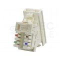 Gniazdo internetowe 1x RJ45 UTP kat.5e nieekranowane moduł 1M 22,5x45 biały Molex