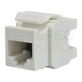 Gniazdo internetowe 1x RJ45 UTP kat.6 nieekranowane moduł 1M 22,5x45 biały Molex