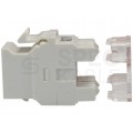 Gniazdo internetowe 1x RJ45 UTP kat.6 nieekranowane moduł 1M 22,5x45 biały Molex