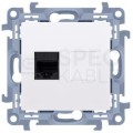 Gniazdo komputerowe LAN pojedyncze SIMON 10 nieekranowane UTP 1x RJ45 kat.5e białe Kontakt Simon C51.01/11