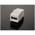 Gniazdo komputerowe USB 2.0 A / A moduł typu keystone biały Mediabox