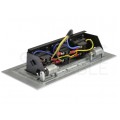 Gniazdo meblowe chowane w blat BASIC potrójne 3x [2P+Z] 10A metalowe srebrne z przewodem 1,5m ORNO