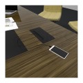 Gniazdo meblowe chowane w blat INBOX czarne podwójne 2x [2P+Z] 16A + gniazdo ładowania USB A + USB C (5V / 2,1A) + port RJ45 + port HDMI 2.0 z przewodem 3m
