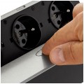 Gniazdo meblowe chowane w blat KOMBI BOX aluminiowe potrójne 3x [2P+Z] 16A z przewodem 1,5m