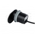 Gniazdo meblowe chowane w blat SLIDE BOX okrągłe aluminiowe pojedyncze 1x [2P+Z] Schuko 16A + gniazdo ładowania 1x USB A 1x USB C (5V / 3,4A) z przewodem 1,9m