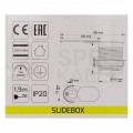 Gniazdo meblowe chowane w blat SLIDE BOX okrągłe aluminiowe pojedyncze 1x [2P+Z] Schuko 16A + gniazdo ładowania 1x USB A (5V / 2,4A)