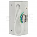 Gniazdo meblowe narożne CORNER BOX szare podwójne 2x [2P+Z] Schuko 16A z przewodem 0,5m