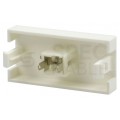 Gniazdo mini Jack 3,5mm lutowane moduł 1M 22,5x45 biały Mediabox