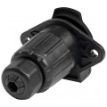 Gniazdo naczepowe typu N (czarne) 7-pin 24V plastikowe AMIO
