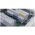 Gniazdo prądowe [2P+Z] 230V 16A na szynę DIN TH35 szare NOARK