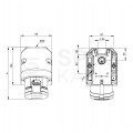 Gniazdo siłowe z klapką [4p] 16A 400V stałe IP44 PCE do obudowy