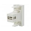 Gniazdo USB 2.0 moduł 1M 22,5x45 biały Mediabox