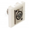 Gniazdo XLR (3-pin) lutowane moduł 2M 45x45 biały Mediabox