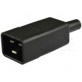 Gniazdo zasilające IEC320 C20 złącze serwerowe (męskie) do UPS [2P+Z] 230V 16A na kabel do 9,5mm