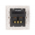 Gniazdo zasilające podtynkowe pojedyncze [2P+Z] 16A + gniazdo ładowania 2x USB (5V / 2,1A) białe KOMPLETNE Lanberg