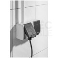 Gniazdo zasilające podwójne natynkowe hermetyczne IP55 szare z klapką 2x [2P+Z] 16A Aquant 2K