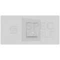 Gniazdo zasilające podwójne SIMON 55 z klapką i uszczelką IP44 białe matowe 2x [2P+Z] 16A z przesłonami Kontakt Simon TGZ2BMCZ.01/111