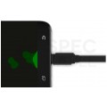 GREEN CELL Kabel USB 2.0 typ-C / A (wtyk / wtyk) Quick Charge 3.0 PowerStream płaski czarny 0,25m