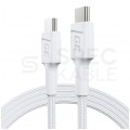 GREEN CELL Kabel USB 2.0 typ-C (wtyk / wtyk) Quick Charge 3.0 Power Delivery (3A 60W) biały 1,2 m