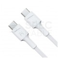 GREEN CELL Kabel USB 2.0 typ-C (wtyk / wtyk) Quick Charge 3.0 Power Delivery (3A 60W) biały 1,2 m