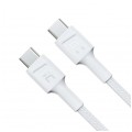GREEN CELL Kabel USB 2.0 typ-C (wtyk / wtyk) Quick Charge 3.0 Power Delivery (3A 60W) biały 2 m