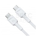 GREEN CELL Kabel USB 2.0 typ-C (wtyk / wtyk) Quick Charge 3.0 Power Delivery (3A 60W) biały 2 m