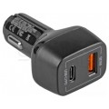 Green Cell Ładowarka samochodowa USB Quick Charge 3.0 + USB typ-C Power Delivery (30W)