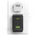 Green Cell Ładowarka sieciowa 3x USB [2x USB-C Power Delivery 65W (20V / 3,25A) + 1x Quick Charge 18W (20V / 1,8A)] 65W czarna