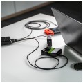 GREEN CELL RAY LED z pomarańczowym podświetleniem Kabel USB 2.0 typ-A / micro-B (wtyk / wtyk) Quick Charge 3.0 czarny 2m