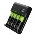 Green Cell Zestaw Ładowarka akumulatorów 4x Ni-MH (R03 AAA / R6 AA) VitalCharger + 4 akumulatorki Ni-MH [R6 AA] 2000mAh