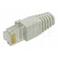 Gumowa osłonka wtyku RJ45 szara WORECZEK 100szt.