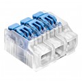 IDEALNA Szybkozłączka z dźwignią 3x 0,2-4mm2 uniwersalna bezhalogenowa (na drut / na linkę) 450V/32A SIMET 40szt.