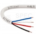 Kabel alarmowy BiTprotect YTDY 4x0,5mm biały 100V domofonowy drut Bitner