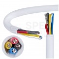 Kabel alarmowy SCYY 4x0,22mm2 biały 150V domofonowy linka Technokabel