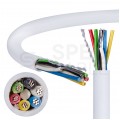 Kabel alarmowy SCYY 6x0,22mm2 biały 150V domofonowy linka Technokabel