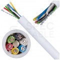 Kabel alarmowy SCYY 6x0,22mm2 biały 150V domofonowy linka Technokabel