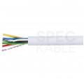Kabel alarmowy SCYY 6x0,22mm2 biały 150V domofonowy linka Technokabel