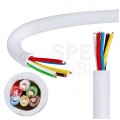 Kabel alarmowy YTDY 6x0,5mm biały 100V domofonowy drut Elektrokabel