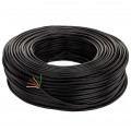Kabel alarmowy ziemny YTDY 6x0,45mm czarny 100V domofonowy żelowany drut Mercor