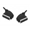 Kabel Audio-Video EURO SCART (wtyk 21-pin / wtyk 21-pin) czarny 1,5m