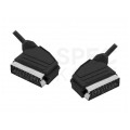 Kabel Audio-Video EURO SCART (wtyk 21-pin / wtyk 21-pin) czarny 1,5m