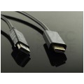 Kabel DisplayPort 1.1 / HDMI 4K@30 FHD@60 (wtyk / wtyk) czarny 1,8m