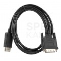 Kabel DisplayPort 1.2 / DVI-D Single Link FHD@60 (wtyk / wtyk) czarny 3m