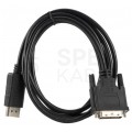 Kabel DisplayPort 1.2 / DVI-D Single Link FHD@60 (wtyk / wtyk) czarny 3m LANBERG