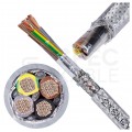 Kabel do falowników BiTservo 2XSLCY-J 4x6mm2 transparentny 0,6/1kV ekranowany EMC linka Bitner