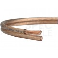 Kabel głośnikowy płaski TLgYp 2x6mm2 Cu OFC transparentny Technokabel