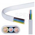 Kabel instalacyjny płaski EL-Instal HP+ HDHp 3x1,5mm2 biały 450/750V bezhalogenowy B2ca drut Eltrim
