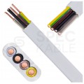 Kabel instalacyjny płaski EL-Instal HP+ HDHp 4x1,5mm2 biały 450/750V bezhalogenowy B2ca drut Eltrim