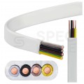 Kabel instalacyjny płaski YDYp 4x1,5mm2 biały 450/750V drut NKT bęben QADDY 450m