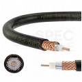 Kabel koncentryczny 50ohm YWLXpek H155 1,08/3,9/5,4mm Cu (oplot Cu 80%) czarny antenowy wewnętrzny Elektrokabel